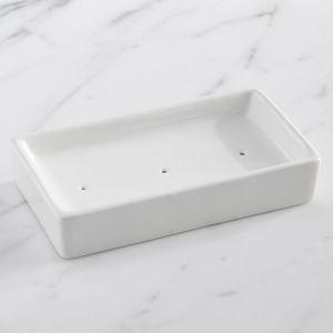 Pottery Barn Ceramic Soap and Lotion Caddy, White